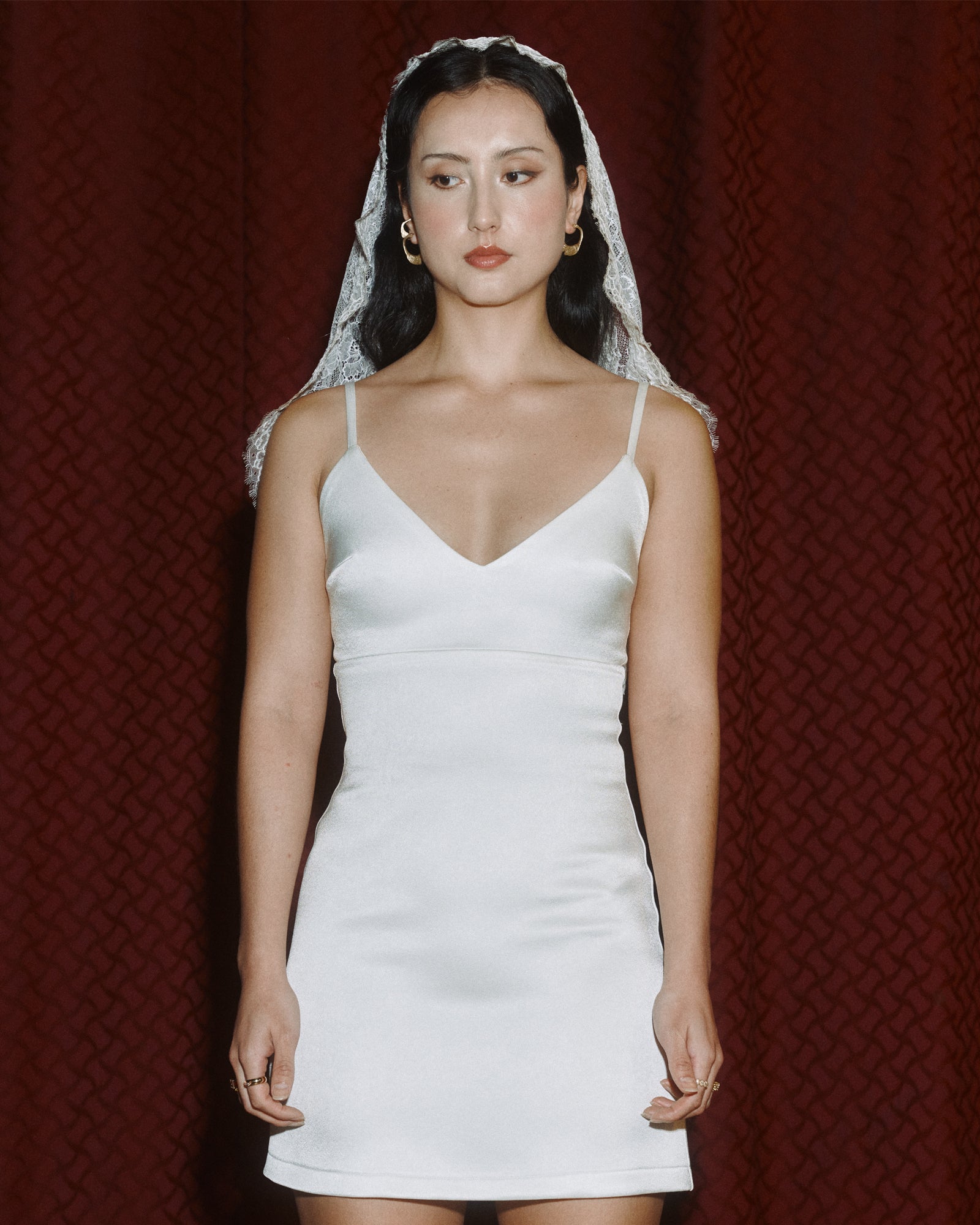 Tania Mini Slip Dress | Ivory Satin Tania Mini Slip Dress | Ivory Satin