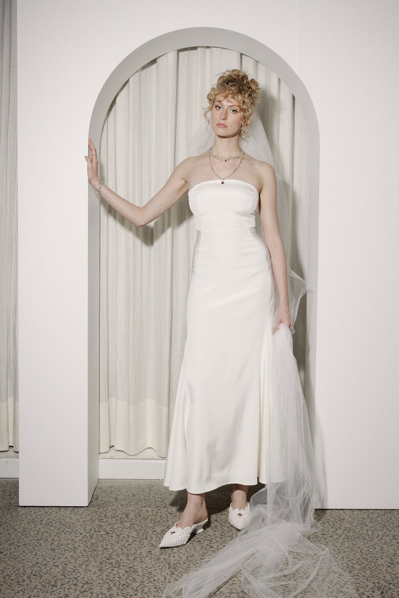Karina Strapless Dress | Ivory